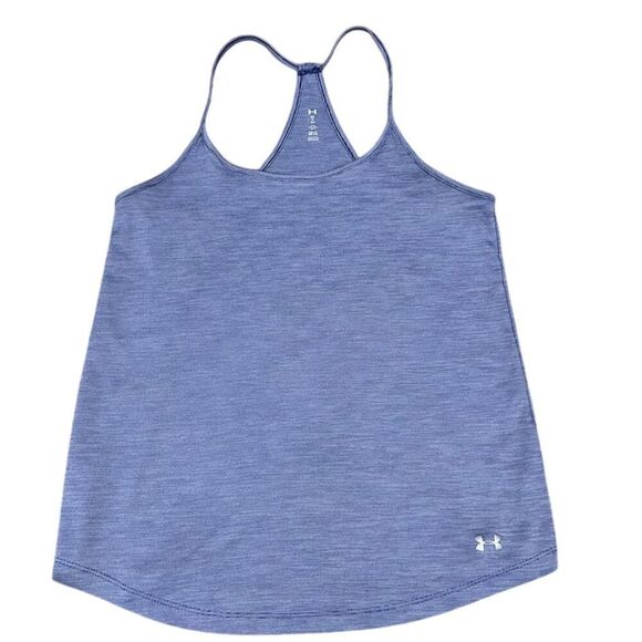 Under Armour Women's Blue HeatGear Racerback Tank Top Size S Standard - Picture 1 of 6